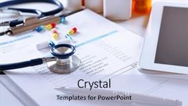  Presentation with workplace violence close up - Theme having medical history - doctor workplace close up background and a  colored foreground