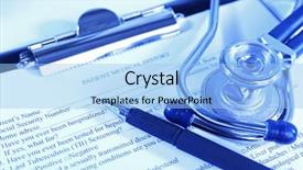  Presentation with medical clipboard - Slides consisting of medical history on clipboard background and a light blue colored foreground