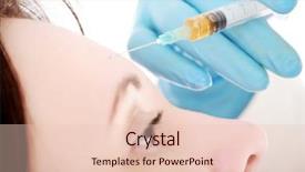  Presentation with medical spa - Presentation design having medical injection - portrait of a styled professional background and a lemonade colored foreground