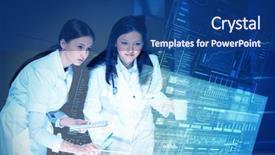  Presentation with medical innovation - Theme with medical innovation - using innovative technologies background and a ocean colored foreground