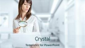  Presentation with pregnant woman in hospital - Slide deck enhanced with medical insurance - young woman at the hospital background and a sky blue colored foreground