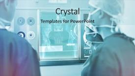  Presentation with operation room - PPT layouts consisting of medical interface on xray background and a light blue colored foreground