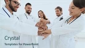  Presentation with interns - Beautiful slides featuring medical interns shows their unity backdrop and a lemonade colored foreground