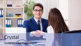  Presentation with health - Colorful PPT layouts enhanced with medical interview - businessman discussing health issues backdrop and a light blue colored foreground