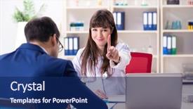  Presentation with health - PPT theme enhanced with medical interview - businessman discussing health issues background and a  colored foreground