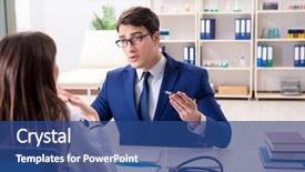  Presentation with health - Slides having medical interview - businessman discussing health issues background and a  colored foreground