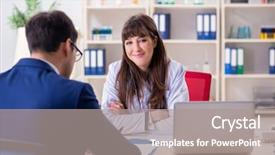  Presentation with health - Theme enhanced with medical interview - businessman discussing health issues background and a  colored foreground