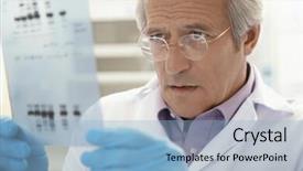  Presentation with black dna scientist - PPT layouts having medical inventory - closeup of a mature male background and a light blue colored foreground