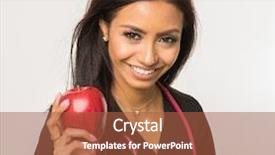  Presentation with nurse and patient holding hands - Presentation enhanced with clinical nutrition healthcare concept doctor - nurse with friendly smile holding background and a red colored foreground