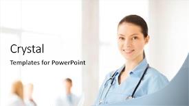  Presentation with icu nurse hospital patients - Theme consisting of nursing student - attractive female doctor or nurse background and a sky blue colored foreground