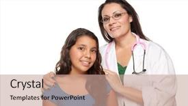  Presentation with teen girl - Slides having teenager health - pretty hispanic teen aged girl background and a coral colored foreground