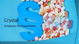  Presentation with medical law - Presentation design consisting of medical law and health law background and a cyan colored foreground