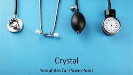  Presentation with law medical gavel and stethoscope - Cool new slides with medical manometer and a stethoscope backdrop and a light blue colored foreground