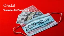  Presentation with red medical - PPT layouts with medical-mask-and-dollars background and a black colored foreground