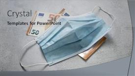  Presentation with price - Slide set having medical-mask-and-money-high background and a light gray colored foreground