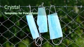  Presentation with epidemic - Theme enhanced with medical-mask-hangs background and a tawny brown colored foreground