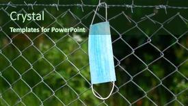  Presentation with epidemic - Presentation theme having medical-mask-hangs background and a tawny brown colored foreground