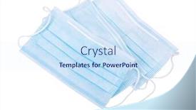  Presentation with corona virus - PPT theme consisting of medical-mask-isolated-over-white background and a sky blue colored foreground