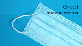  Presentation with medical virus - PPT layouts featuring medical-mask-virus-protection-disposable background and a cyan colored foreground