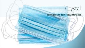  Presentation with masks - Slide deck with medical-masks-isolated-on-white background and a sky blue colored foreground