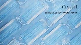  Presentation with epidemic - Colorful presentation design enhanced with medical-masks-on-the-blue backdrop and a light blue colored foreground