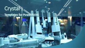  Presentation with medical equipment - Cool new presentation theme with medical material - stand with modern equipment backdrop and a  colored foreground