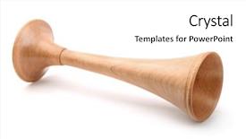  Presentation with black white vintage art - Cool new PPT theme with medical material - vintage wooden stethoscope isolated backdrop and a white colored foreground