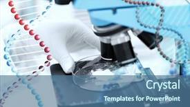  Presentation with clinical research - PPT layouts having medical microschope - science chemistry biology medicine background and a  colored foreground