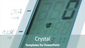  Presentation with medical monitoring - Beautiful PPT theme featuring medical monitoring device - display of automatic digital blood backdrop and a seafoam green colored foreground