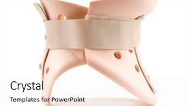  Presentation with cervical - Presentation theme enhanced with medical neck - philadelphia cervical collar background and a sky blue colored foreground