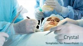  Presentation with multiracial team of young doctors stacking hands - Colorful presentation enhanced with surgery medical procedure emergency - photo of young female patient backdrop and a light blue colored foreground