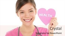  Presentation with chinese medical - Amazing PPT theme having nursing pink - medical nurse doctor woman showing backdrop and a lemonade colored foreground