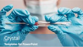  Presentation with rna - Audience pleasing PPT layouts consisting of medical-nurse-holding-coronavirus-covid backdrop and a teal colored foreground