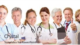  Presentation with nursing - Colorful PPT theme enhanced with medical nursing team with doctors backdrop and a lemonade colored foreground