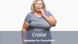  Presentation with plus size fashion model - Slides featuring medical obesity - senior plus size caucasian woman background and a gray colored foreground