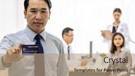  Presentation with medical training in patient care - Theme with medical office background for insurance background and a coral colored foreground