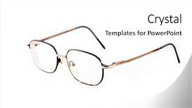  Presentation with glasses - Presentation enhanced with medical ophtalmology - glasses on white background background and a white colored foreground