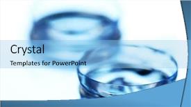  Presentation with medical ophthalmology - Beautiful presentation design featuring medical ophthalmology - contact lens on blue background backdrop and a light blue colored foreground