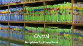  Presentation with dental office - Audience pleasing presentation consisting of medical or dental patient files backdrop and a tawny brown colored foreground