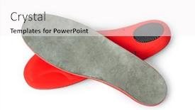  Presentation with orthopedic - Presentation design featuring medical-orthopedic-insoles-isolated background and a white colored foreground