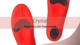  Presentation with orthopedic - Audience pleasing presentation design consisting of medical-orthopedic-insoles-isolated backdrop and a red colored foreground