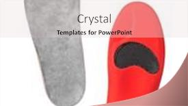  Presentation with orthopedic - PPT theme with medical-orthopedic-insoles-isolated background and a light gray colored foreground