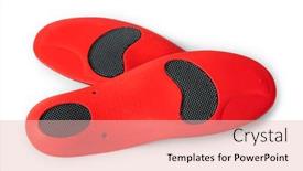  Presentation with orthopedic - Theme with medical-orthopedic-insoles-isolated background and a lemonade colored foreground