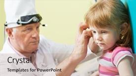  Presentation with medical ear nose throat - Colorful presentation design enhanced with two brothers on dark background backdrop and a dark gray colored foreground