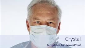  Presentation with rise - Slide deck enhanced with medical-patient-wears-a-paper background and a sky blue colored foreground