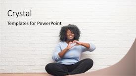  Presentation with for african american women heart disease - Presentation having medical people - young african american woman sitting background and a  colored foreground