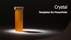  Presentation with abstract light - Slide deck enhanced with medical perscription - empty medicine bottle under spot background and a  colored foreground