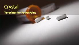  Presentation with abstract medical - Audience pleasing slide deck consisting of medical perscription - medicine bottle and pills backdrop and a wine colored foreground