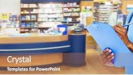  Presentation with physician - Theme having medical physician doctor hands healthcare background and a coral colored foreground