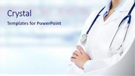  Presentation with physician - PPT layouts enhanced with medical physician doctor hands healthcare background and a sky blue colored foreground
